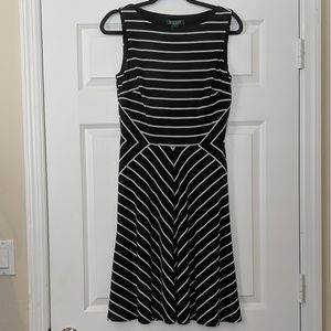 Lauren Ralph Lauren Black and White Striped Dress